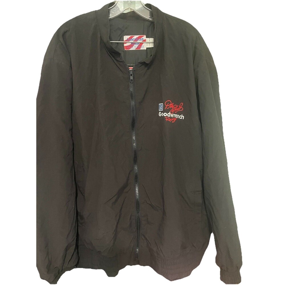 VINTAGE American Made Dale Earnhardt Goodwrench Racing Jacket Men XL Patch Black